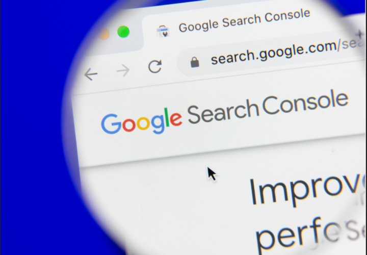 Imagem da palavra Google Search Console com um zoom